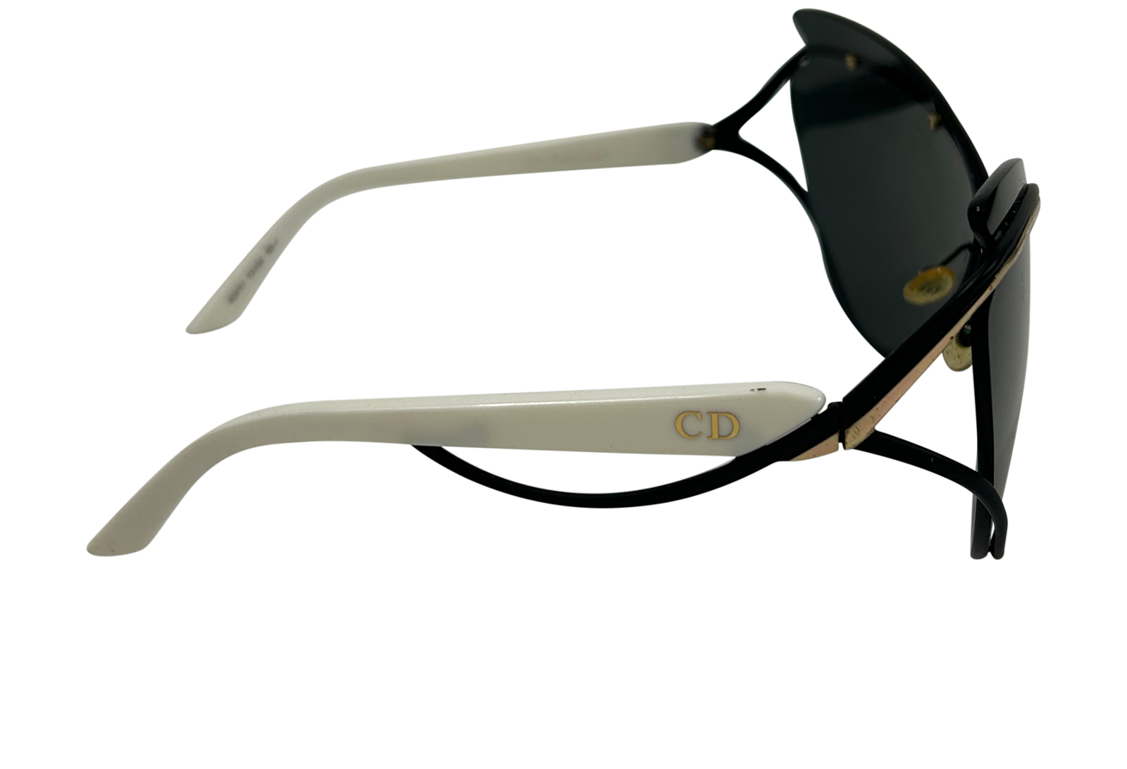 Cristian Dior Gafas  Mariposa, 40&euro;, Accesorios, Blanco/Negro, Tafetán - Acetato, Vista lateral